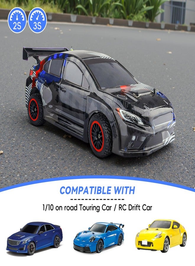 AllinRC 12mm Hex Wheels & Rubber Tires OD 2.52" Pre-Glued for Traxxas 4 Tec 2.0 1/18 Latrax Teton Tamiya TT02 Redcat Lightning EPX HSP Flying Fish Kyosho HPI MST RC 1/10 On-Road Drift Car (Type 2) - Image 5